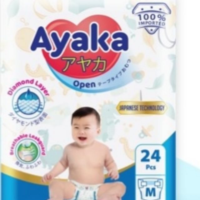 Tã dán Ayaka size M24(5- 10 kg)