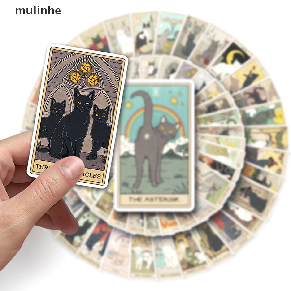 Set 62 Tấm Thẻ Bài Tarot Họa Tiết Hoạt Hình Trang Trí Vali DIY