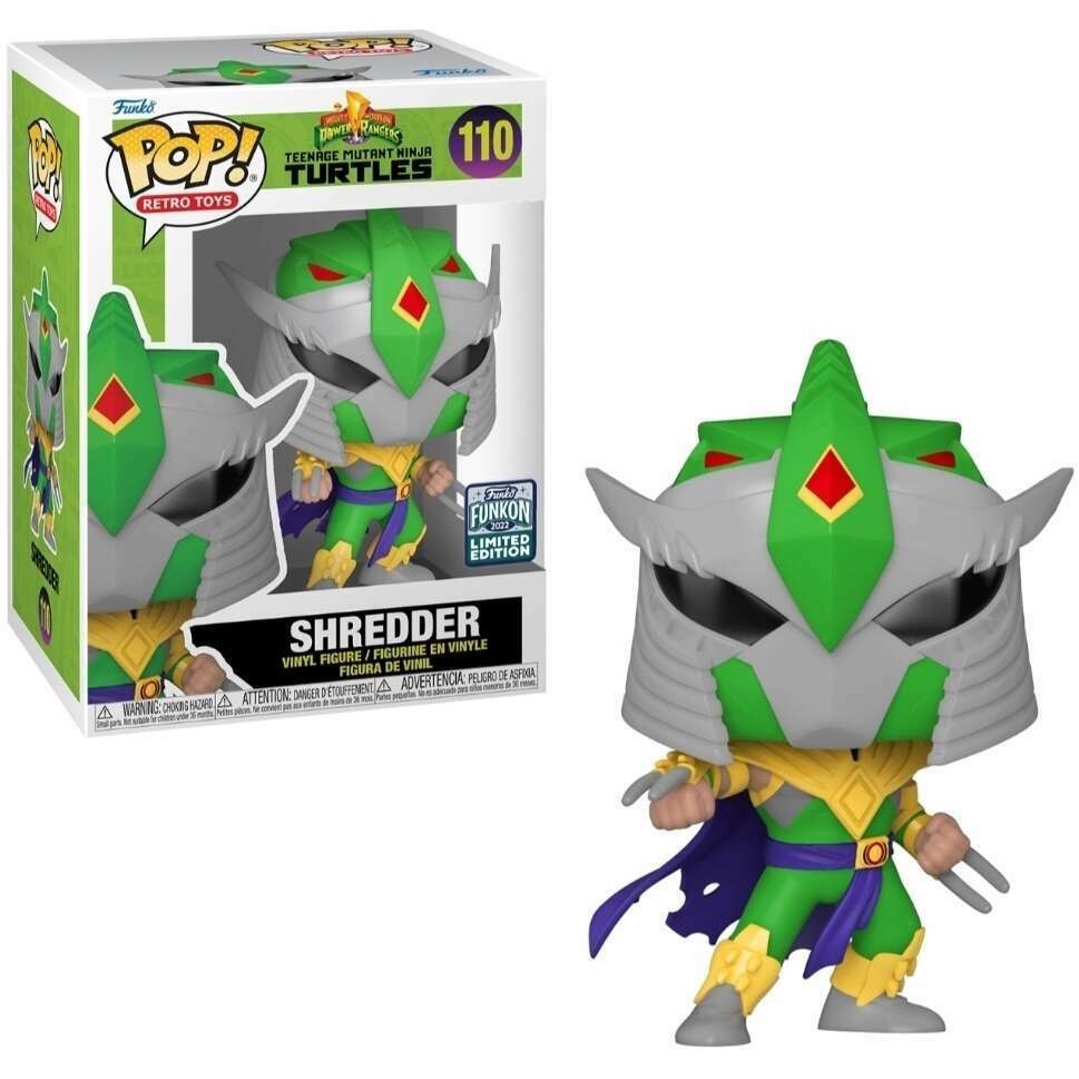 Đồ chơi mô hình funko pop 110 Shredder (as Green Ranger) - Teenage Mutant Ninja Turtles x  Power Rangers