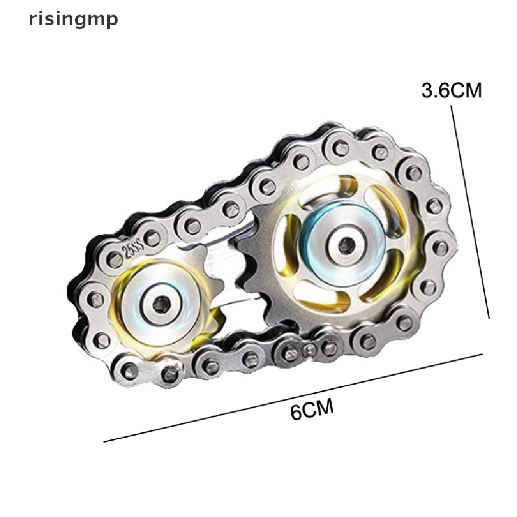 [risingmp] Con Quay Đồ Chơi Fidget Spinner Dây Xích EDC BằNg Kim LoạI ♨Trên đó
