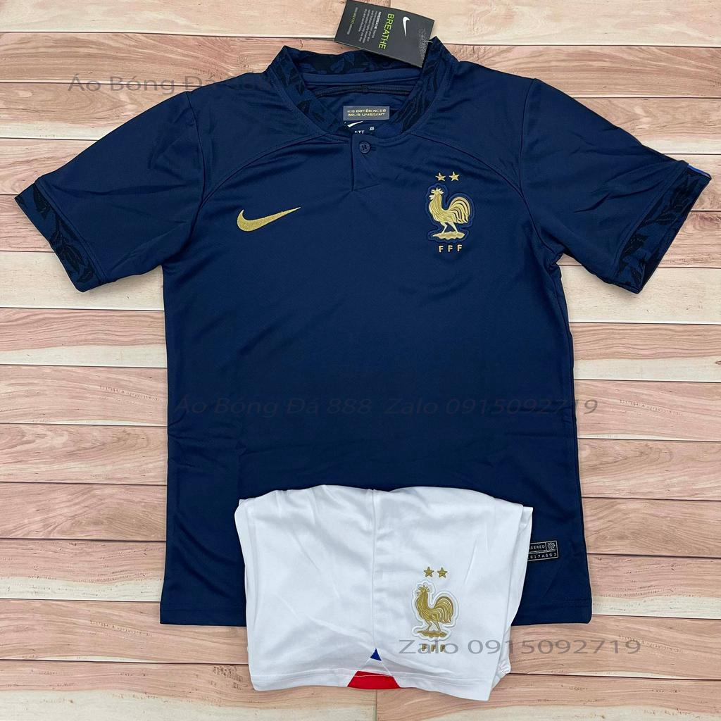 Áo Bóng Đá Trẻ Em Đội Tuyển Pháp Sân Nhà 2023 - Chuẩn Mẫu Thi Đấu - Vải Polyester Gai Thái