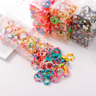 Hộp 100 Thun Cột Tóc 3cm Cho Bé Gái
