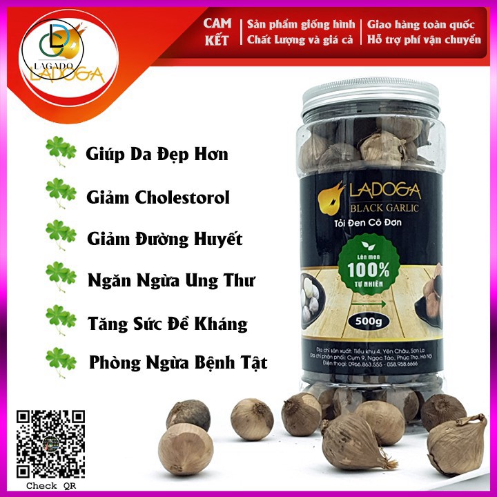 500 gam Tỏi đen cô đơn LADOGA lên men tự nhiên | BigBuy360 - bigbuy360.vn