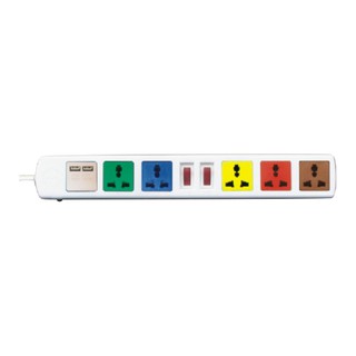 Ổ CẮM ĐA NĂNG LIOA CÓ CỔNG SẠC USB 6D32WNUSB TRẮNG