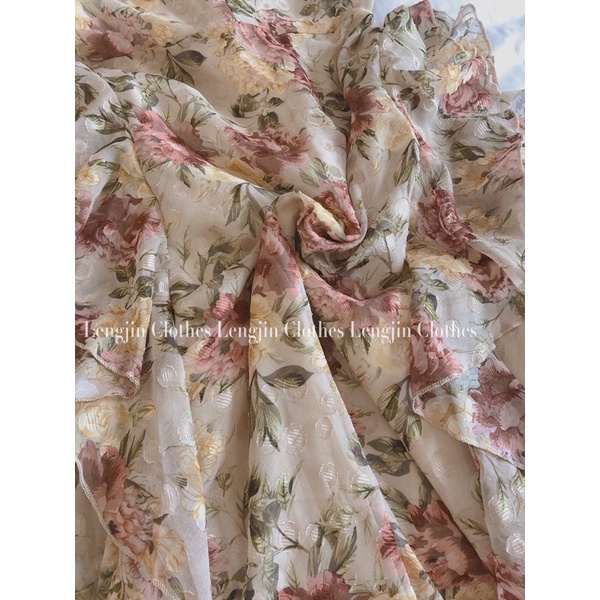 ẢNH THẬT SHOP CHỤP/  Đầm voan hoa vintage