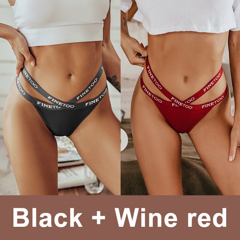 Set 2 quần lót CUTEBYTE cotton lọt khe cho nữ