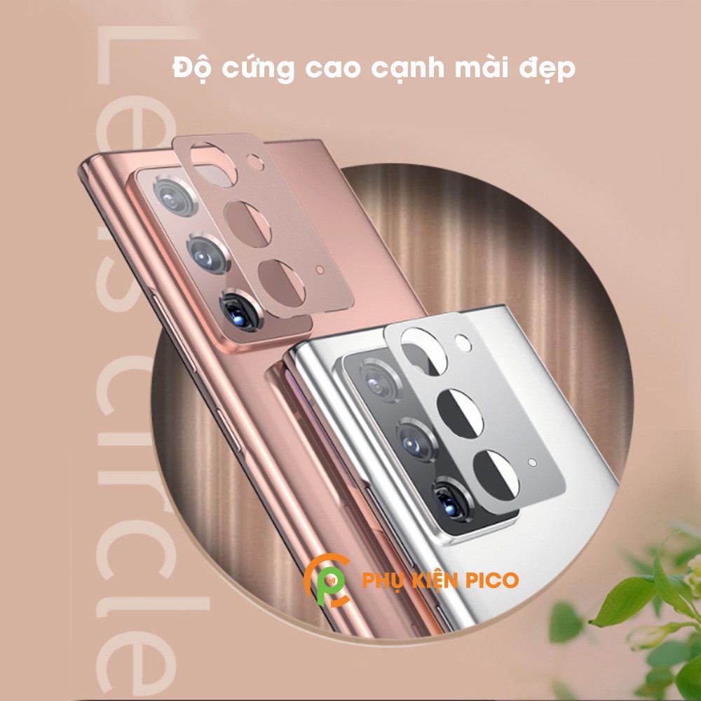 Dán camera Samsung Galaxy Note 20 khung kim loại bảo vệ an toàn camera sau 3 màu đen, bạc, vàng hồng