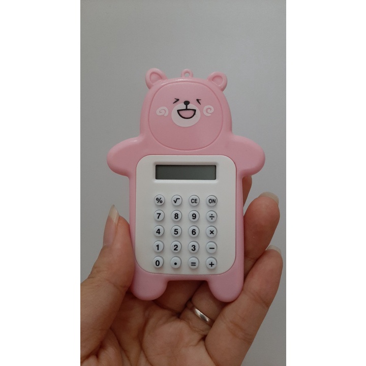 Máy Tính Cầm Tay Mini Size 9,5cmx6,5cm Hình Chú Gấu Siêu Cute