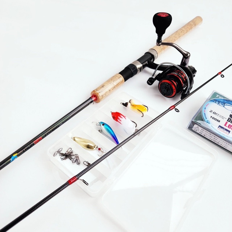 Bộ Cần Câu Lure Thunder Máy Đứng Deukio Fs2000 tặng bộ mồi câu BCM21_Đứng