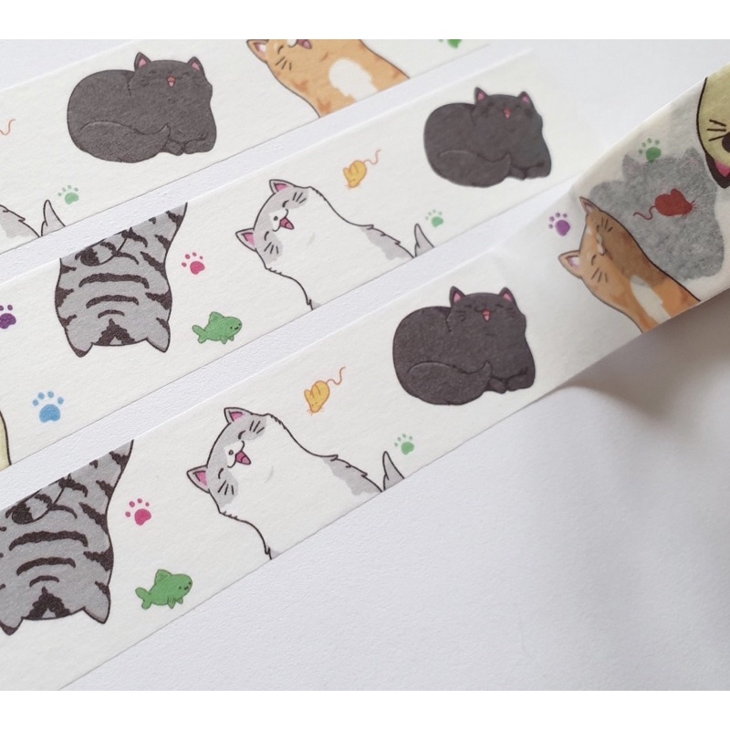 (Chiết) Băng dính washi tape mèo đáng yêu của Drixproductions #3