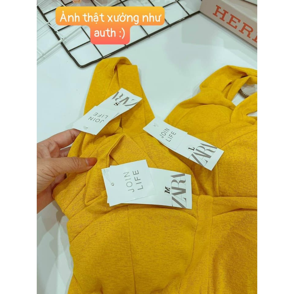 Set Bikini Vàng Cạp Cao Giấu Bụng