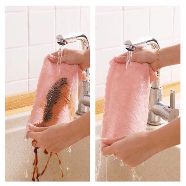 Combo Khăn Lau Bếp Lau Bát Đĩa Lau Tay Đa Năng- Siêu Thấm Hút- Sợi Vải Cotton dày dặn