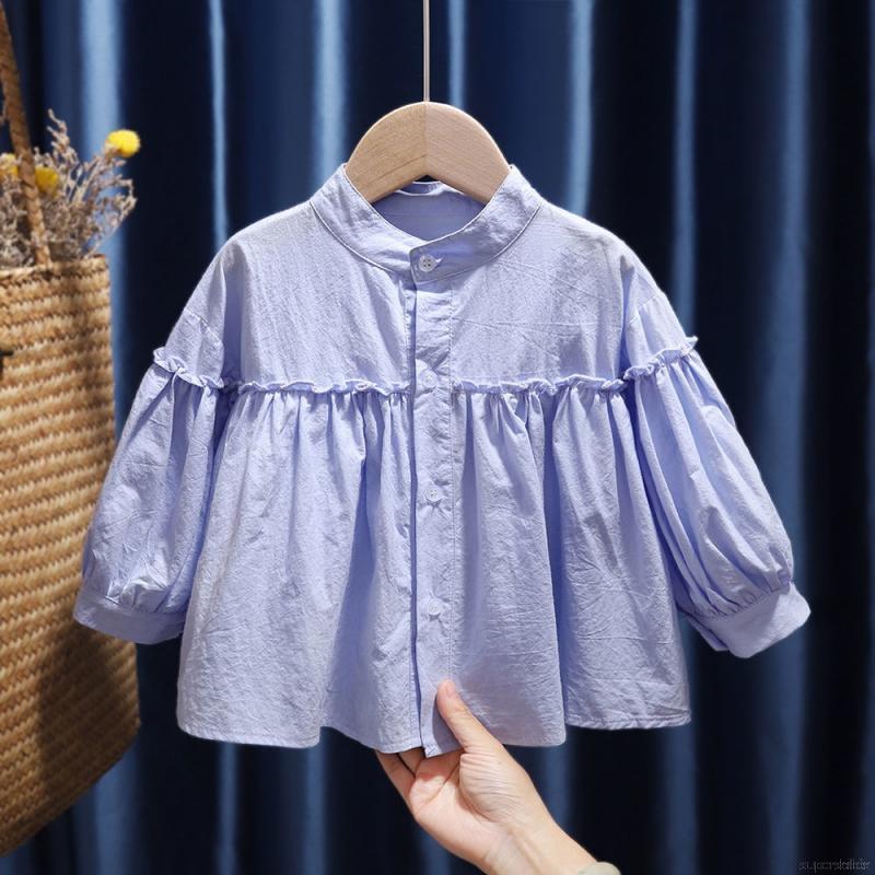 Áo sơ mi kiểu Âu phong cách trẻ trung dành cho bé gái 1-6 tuổi