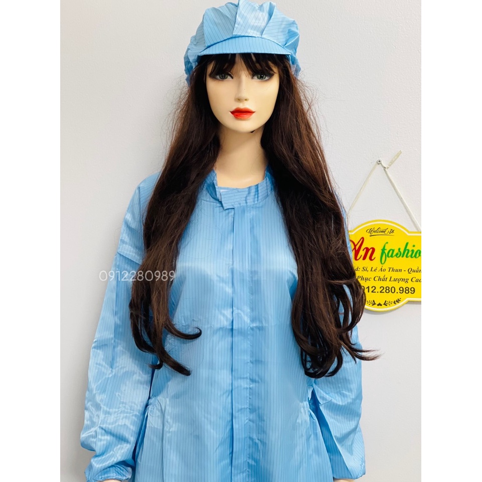Áo liền quần chống tĩnh điện, chống bụi dùng trong phòng sạch phòng lab _ Hình chụp thật