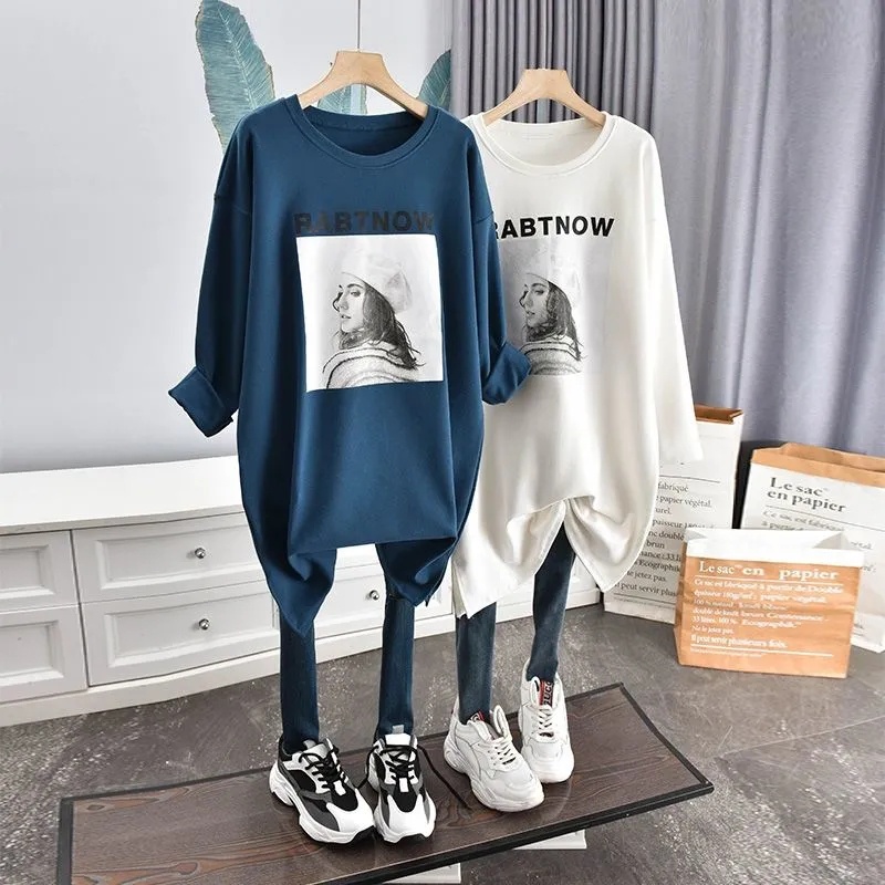 Áo Thun Tay Dài Plus Size 50-110KG C9540