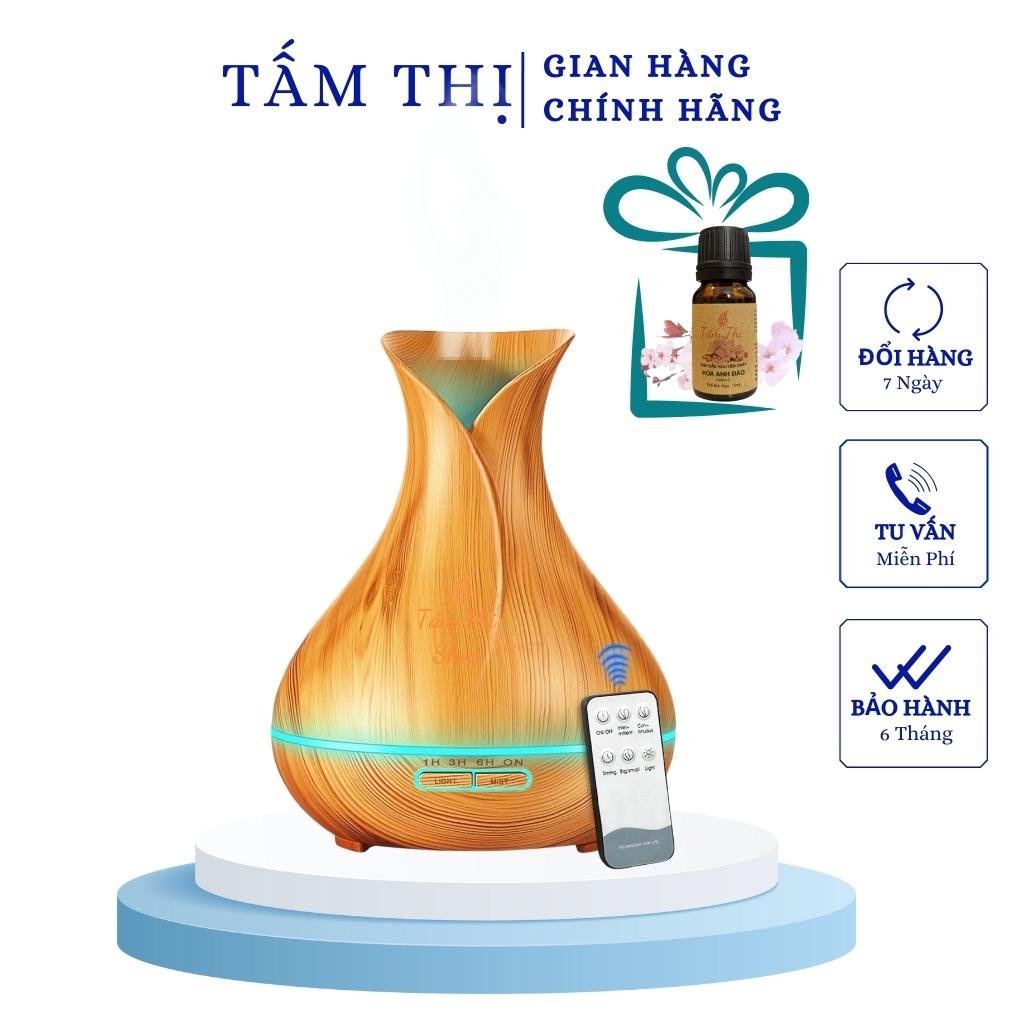 Máy Khuếch Tán Tinh Dầu TẤM THỊ Aroma Tulip 550Ml Phun Sương Tạo Ẩm Tỏa Hương Thơm Phòng Giúp Đuổi Muỗi &amp; Côn Trùng