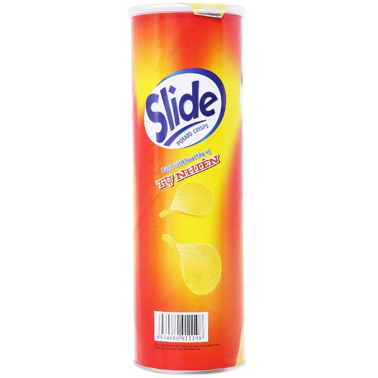 Snack khoai tây vị tự nhiên SLIDE lon 160g (đủ 4 vị best seller)