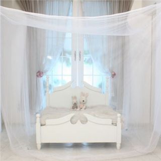 Màn tuyn chống muỗi hiệu quả có full size - mắt lưới tuyn nhỏ, dày dặn - màu trắng vo98