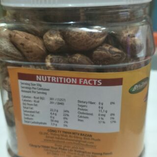 Hạt điều rang muối Bazan 500g