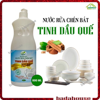 Nước rửa chén hữu cơ, nước rửa bát hữu cơ, dầu rửa bát  quế & bồ hòn Chai 800ml