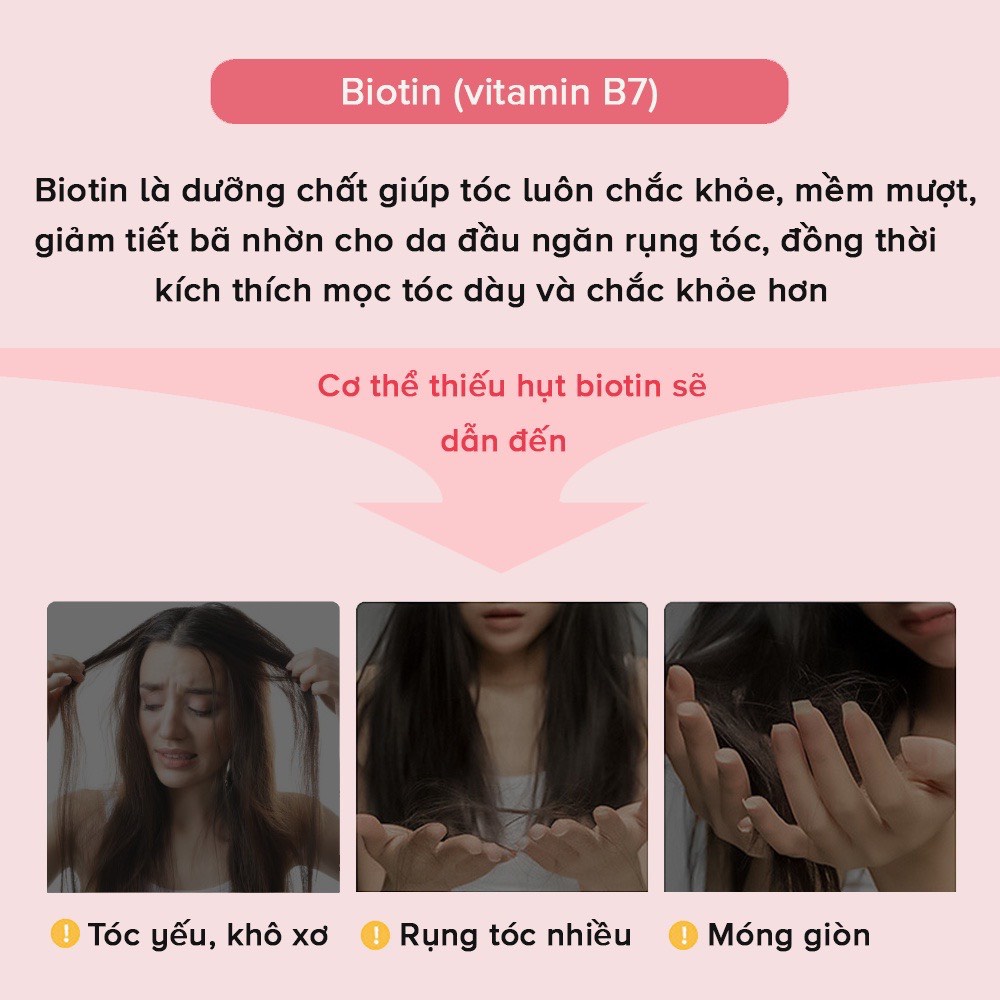 Viên uống DHC Biotin Nhật Bản ngăn rụng kích thích mọc tóc tăng sức đề kháng 30 ngày