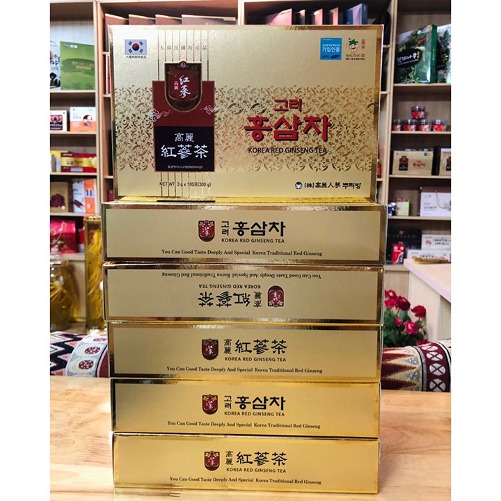 Trà hồng sâm Hàn Quốc 100 gói -Korean Red Ginseng Tea