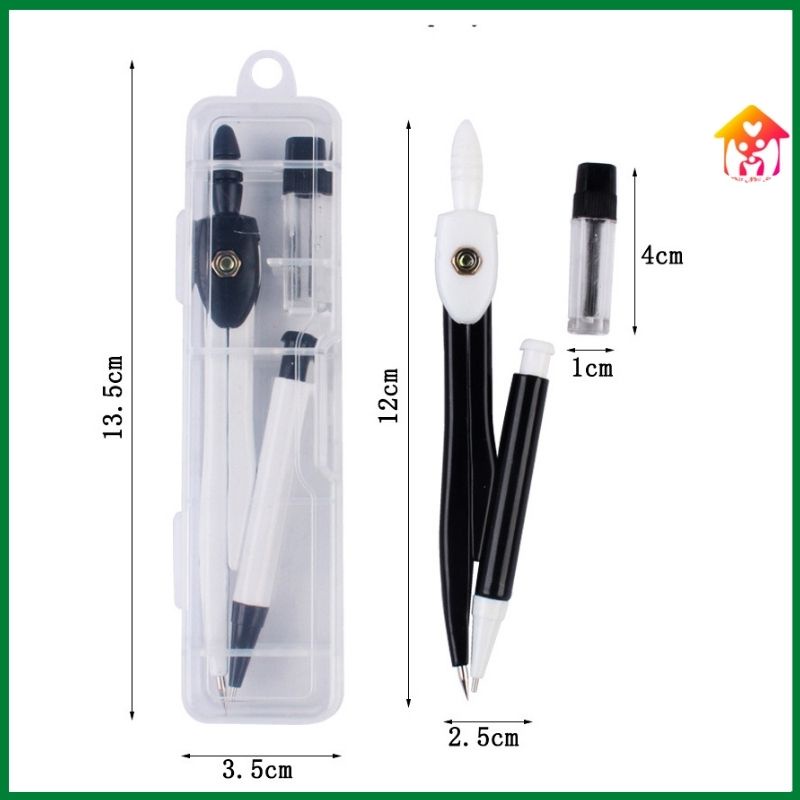 Compa chì kim bấm chuyên dùng cho học sinh-kèm hộp ngòi chì