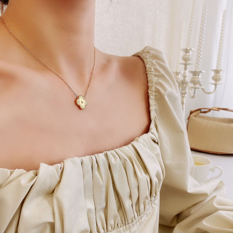 Vòng Tay / Dây Chuyền Bằng Thép Titan Mạ Vàng 18k Phong Cách mori Hàn Quốc Đơn Giản Cho Nữ