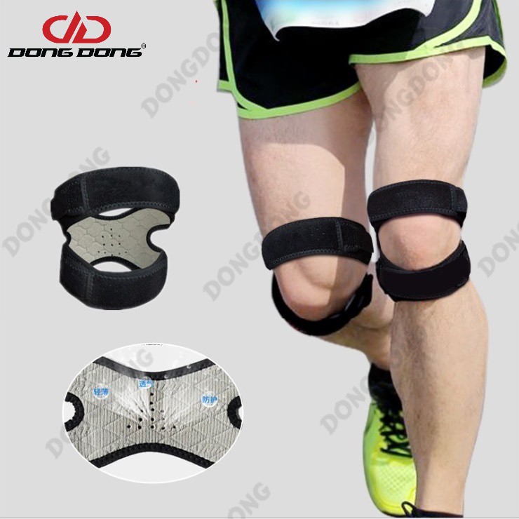 Đai bảo vệ GỐI - 2 KHÓA tránh chấn thương, băng quấn gối, giảm tóc động lên đầu gối, thoát mồ hôi _ DONGDONG