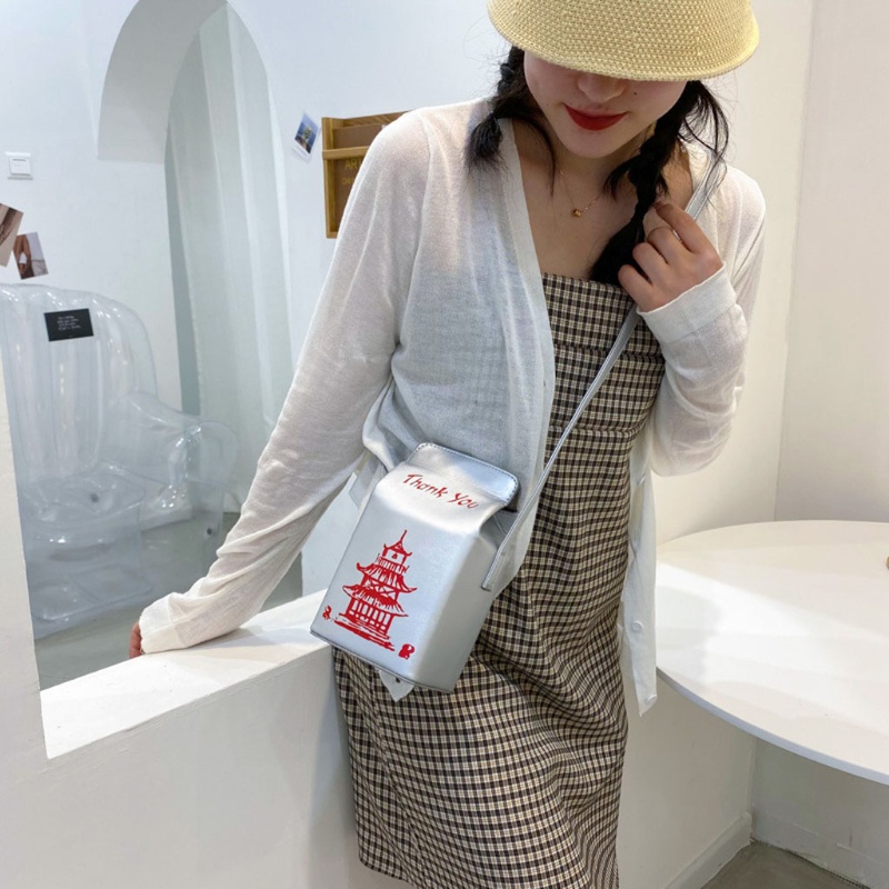 Túi Đeo Chéo Vai Đựng Tiền Xu In Hình Tháp Trung Quốc Dễ Thương Dành Cho Nữ