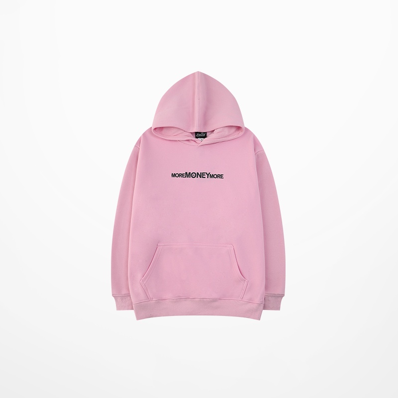 Áo hoodie hồng nam nữ from rộng 2 lớp siêu xinh chất nỉ nót nhung dày dặn