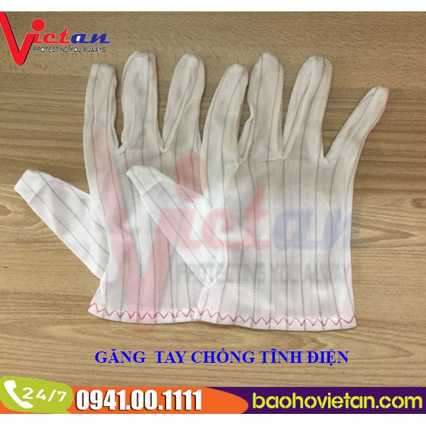Găng tay vải phòng sạch chống tĩnh điện