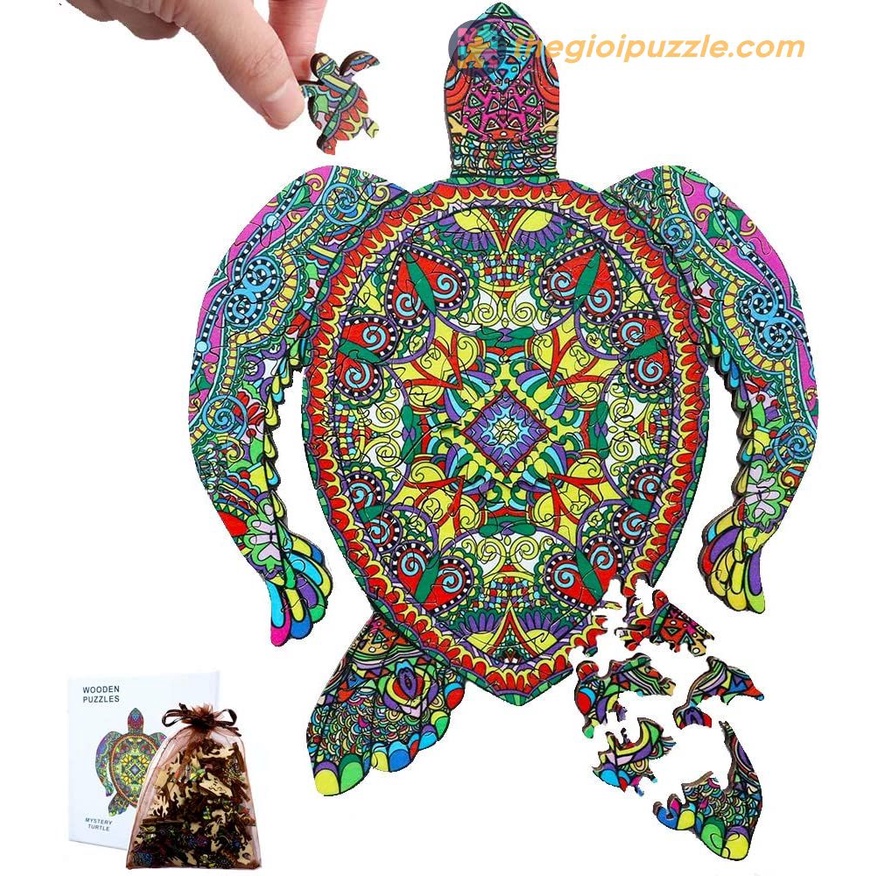 Bộ xếp hình gỗ thegioipuzzle ghép hình puzzle con vật, bộ xếp hình trí tuệ, quà tặng bạn bè TGP049