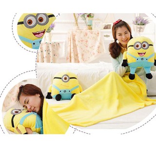 Mền, Gối, Thú Bông 3 Trong 1 Kiểu Dáng Minion