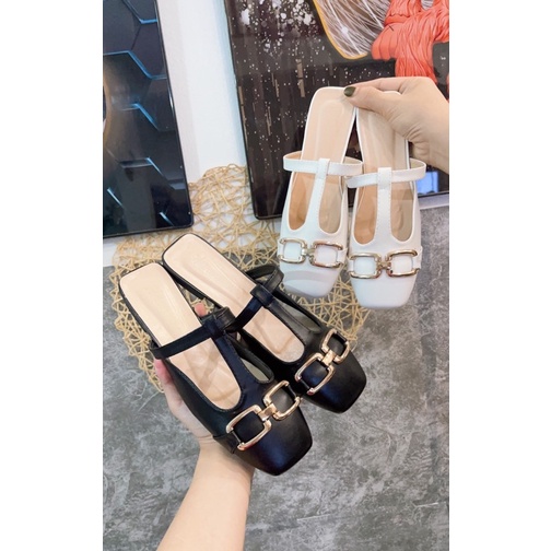 Sục nữ da lì dây ngang quai xích