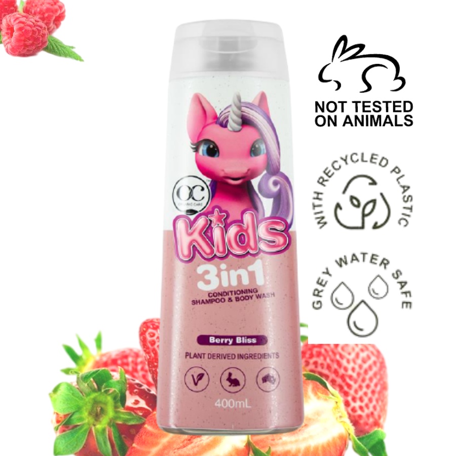 Sữa tắm gội trẻ em gốc thực vật 3IN1 Organic Care Berry Bliss 400ml nhập khẩu từ Úc