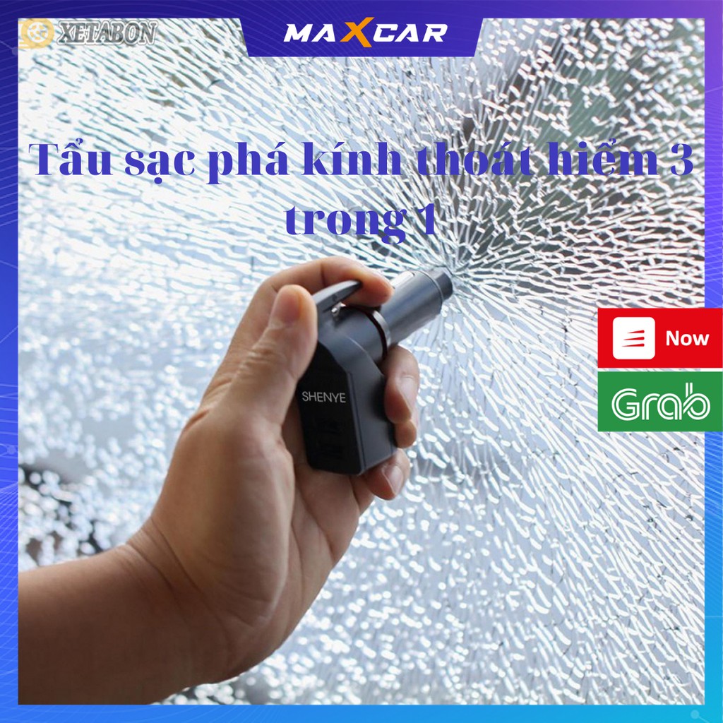 Tẩu sạc phá kính thoát hiểm 3 trong 1