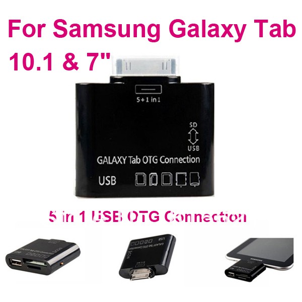 OTG ra USB kiêm đầu đọc thẻ cho Samsung Note N8000 P5100 P7500