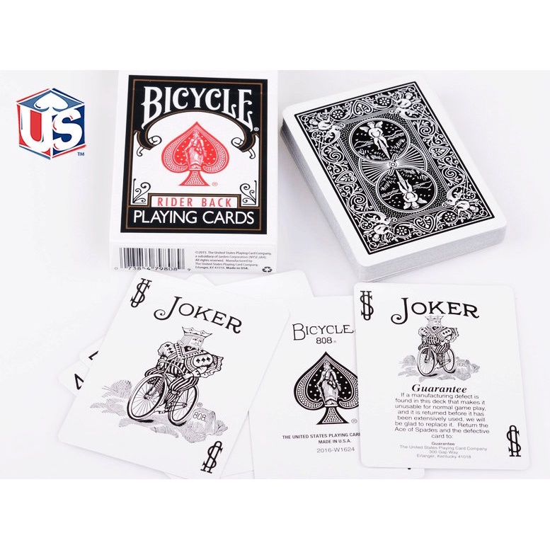 Bộ bài tây Rider Back Black Playing Cards