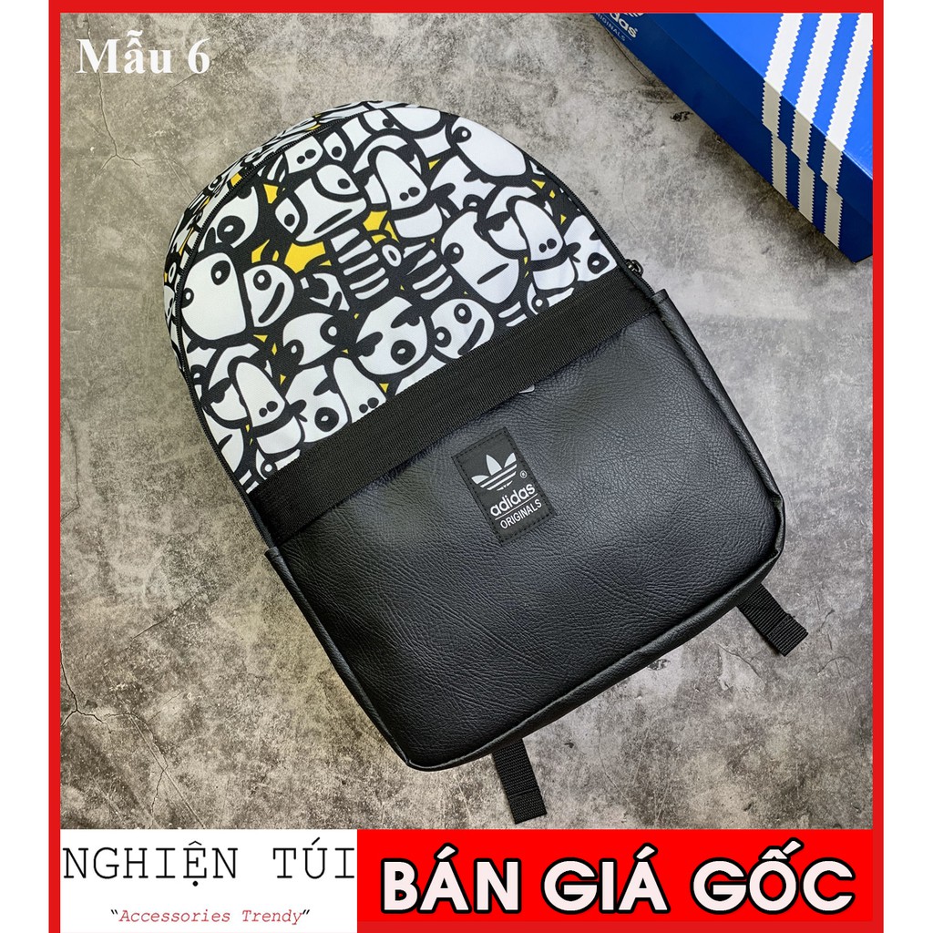 [NGHIỆN TÚI GIÁ GỐC + VIDEO THẬT] Balo Adidas Originals Clover Panda Backpack - Mẫu 6 | HÀNG XUẤT DƯ XỊN/ GIÁ RẺ NHẤT