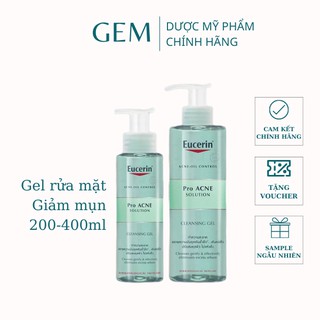 Gel rửa mặt giảm mụn Eucerin ProAcne Cleansing Gel