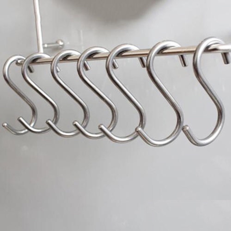 Sỉ Móc Chữ S (Loại Cao Cấp Có Đầu Tròn) Treo Đồ Siêu Chắc - Treo Hàng Hóa - Inox Loại 1 (Chọn Size)