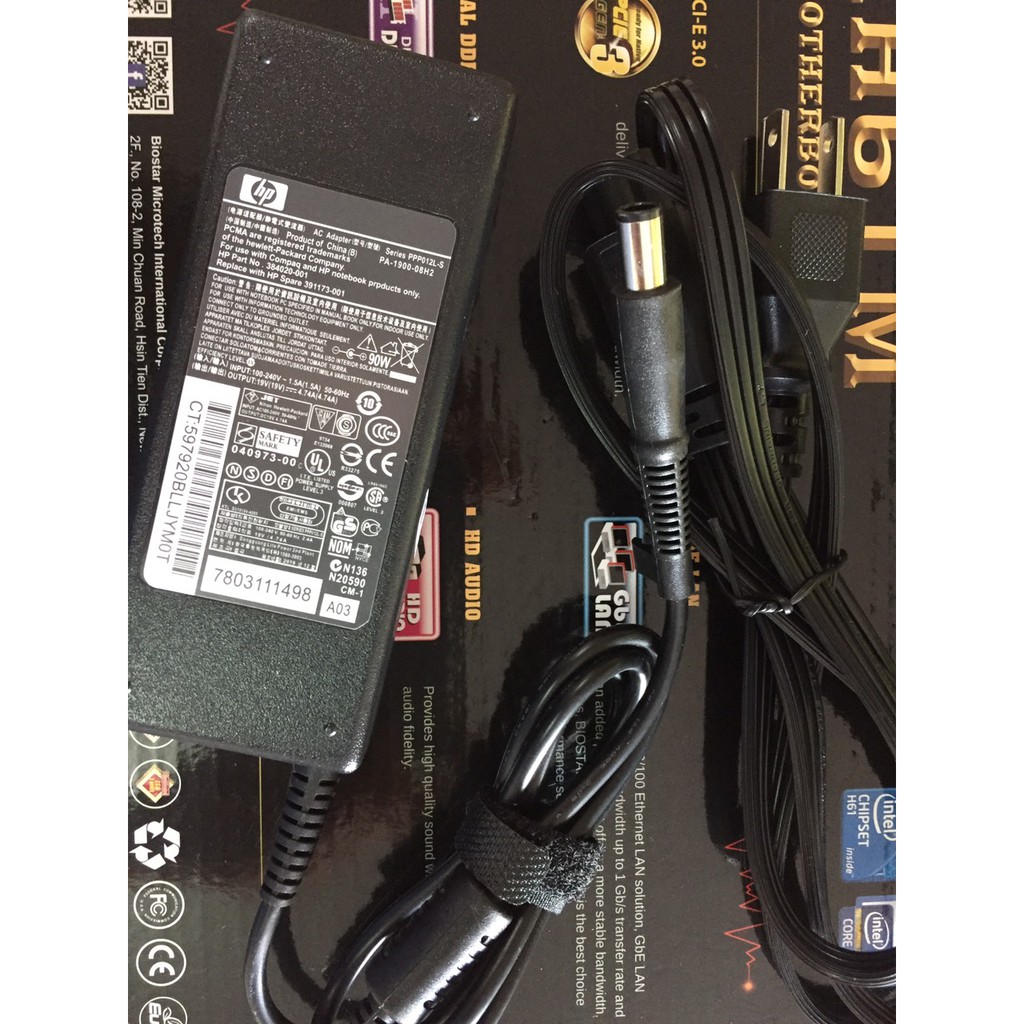 Sạc  Laptop HP 19V - 4.74A chân kim to - HP 8460 8470 8560P 8570P