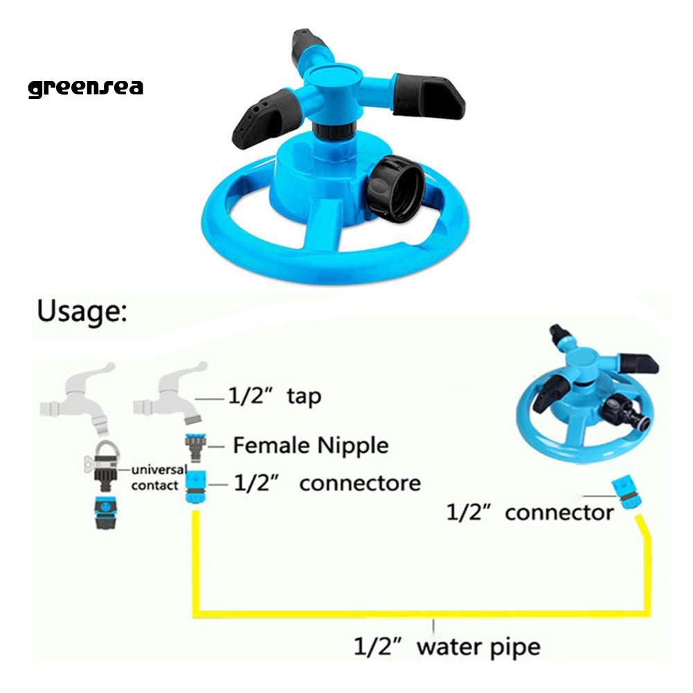 Vòi phun tưới nước tự động xoay 360 độ cho sân vườn