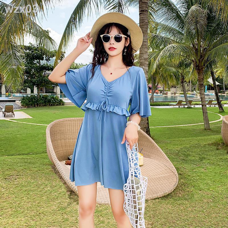 áo tắm nữ cỡ lớn mm che bụng giảm béo một mảnh kiểu váy bảo thủ | BigBuy360 - bigbuy360.vn
