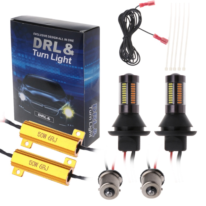 Đèn Led Tín Hiệu Xi Nhan 1156 3014 66 Bóng 12V Màu Hổ Phách Chống Thấm Nước