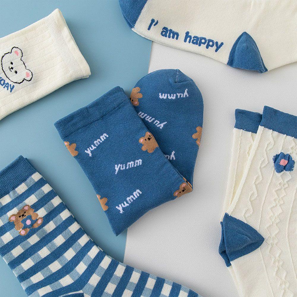 Tất Ngắn Harajuku In Hình Gấu Hoạt Hình Dễ Thương VANES1 Cho Nữ