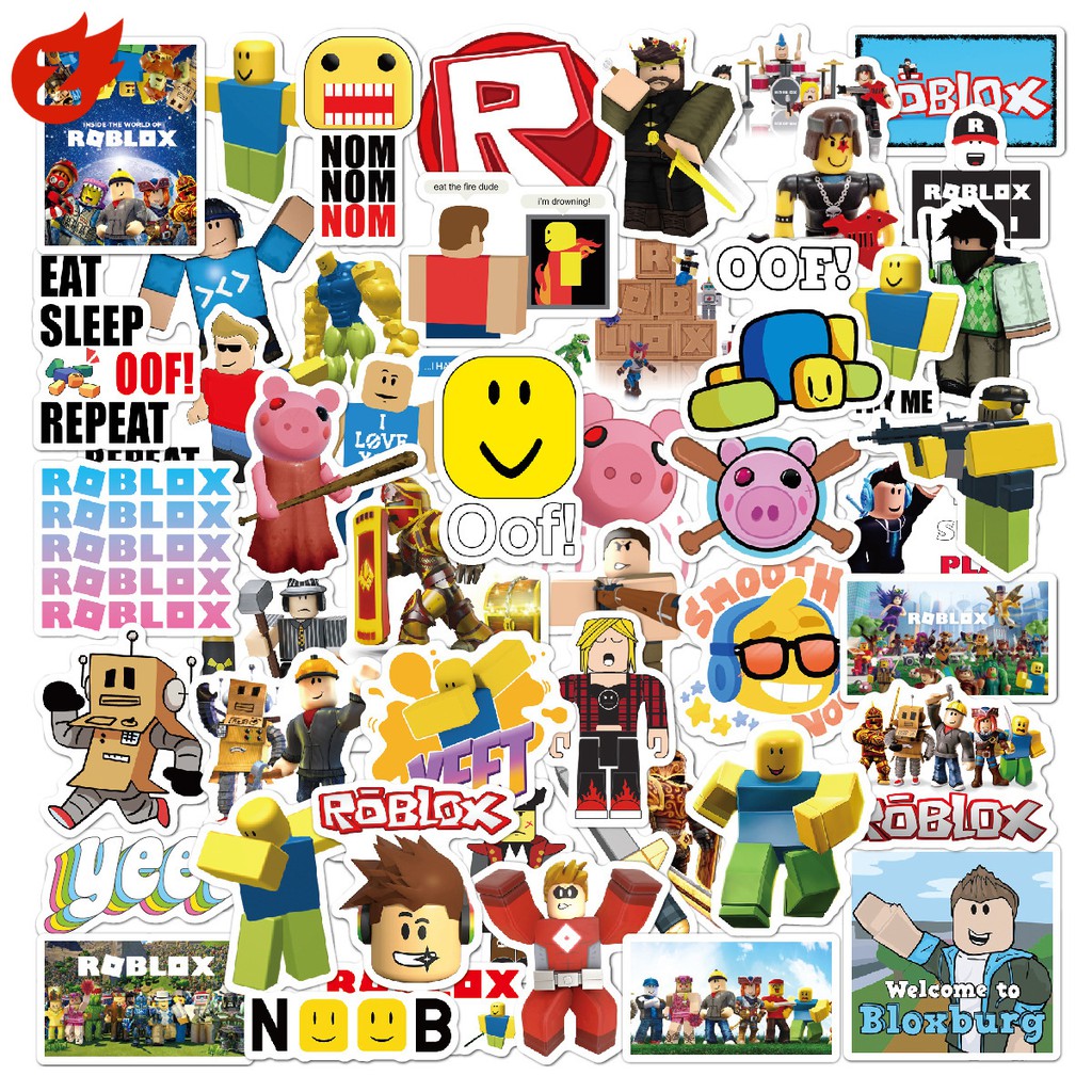 ROBLOX Bộ 50 Hình Dán Graffiti Chống Thấm Nước Trang Trí Đa Năng