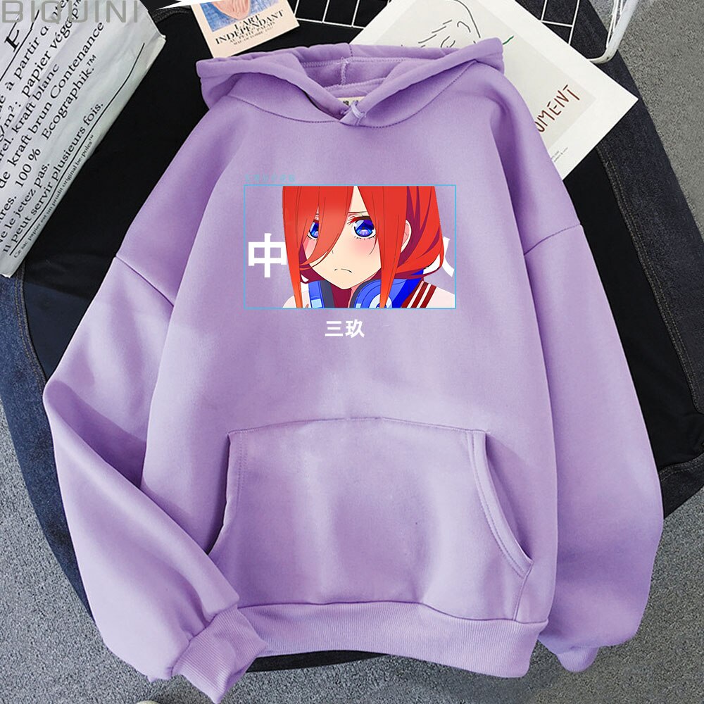 Áo Hoodie Ngoại Cỡ In Hình Anime Miku The Quintessential Quintuplets Mặc Hàng Ngày Phong Cách Harajuku Đường Phố Thường Ngày Cho Nam Và Nữ