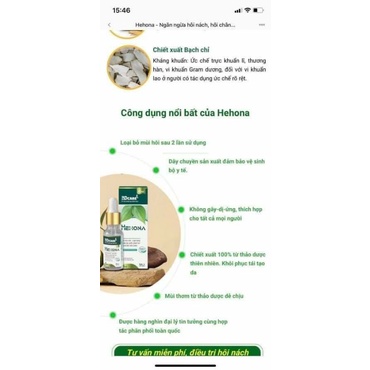 SERUM KHỬ MÙI HÔI CHÂN, HÔI NÁCH, RA MỒ HÔI TAY CHÂN HEHONA -- Cam kết giảm mùi sau 1 lần sử dụng